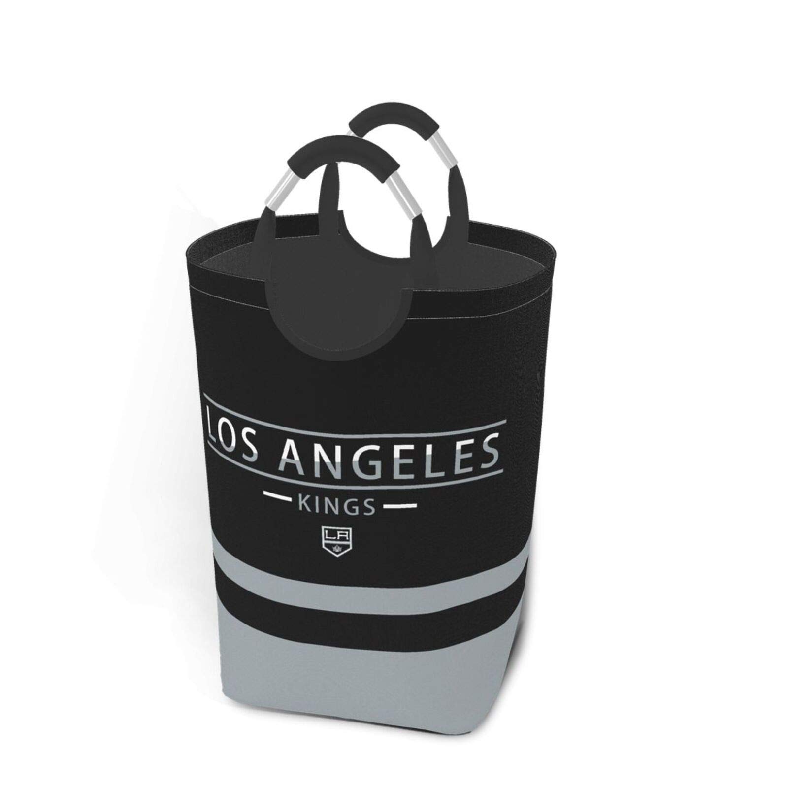 Los Angeles Kings Graphic Design Large Laundry Hamper - 50L Durable Oxford Fabric Waterproof Laundry Basket with Handle - Portable for Home, Dorm & Travel - Perfect for College Dorms, Apartments & Laundry Rooms