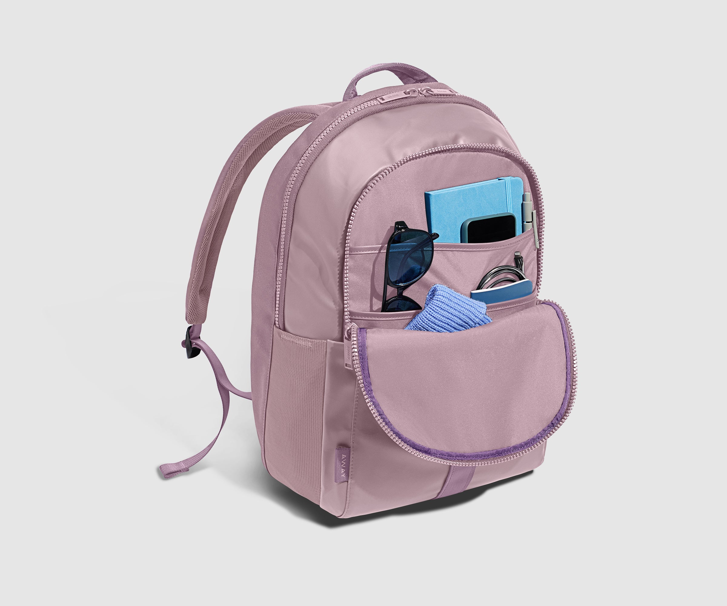 Active Backpack 26L in Meadow Mauve - Lightweight Hiking Daypack for Women & Men - Water Resistant Laptop Backpack for Travel, Gym, Work & School