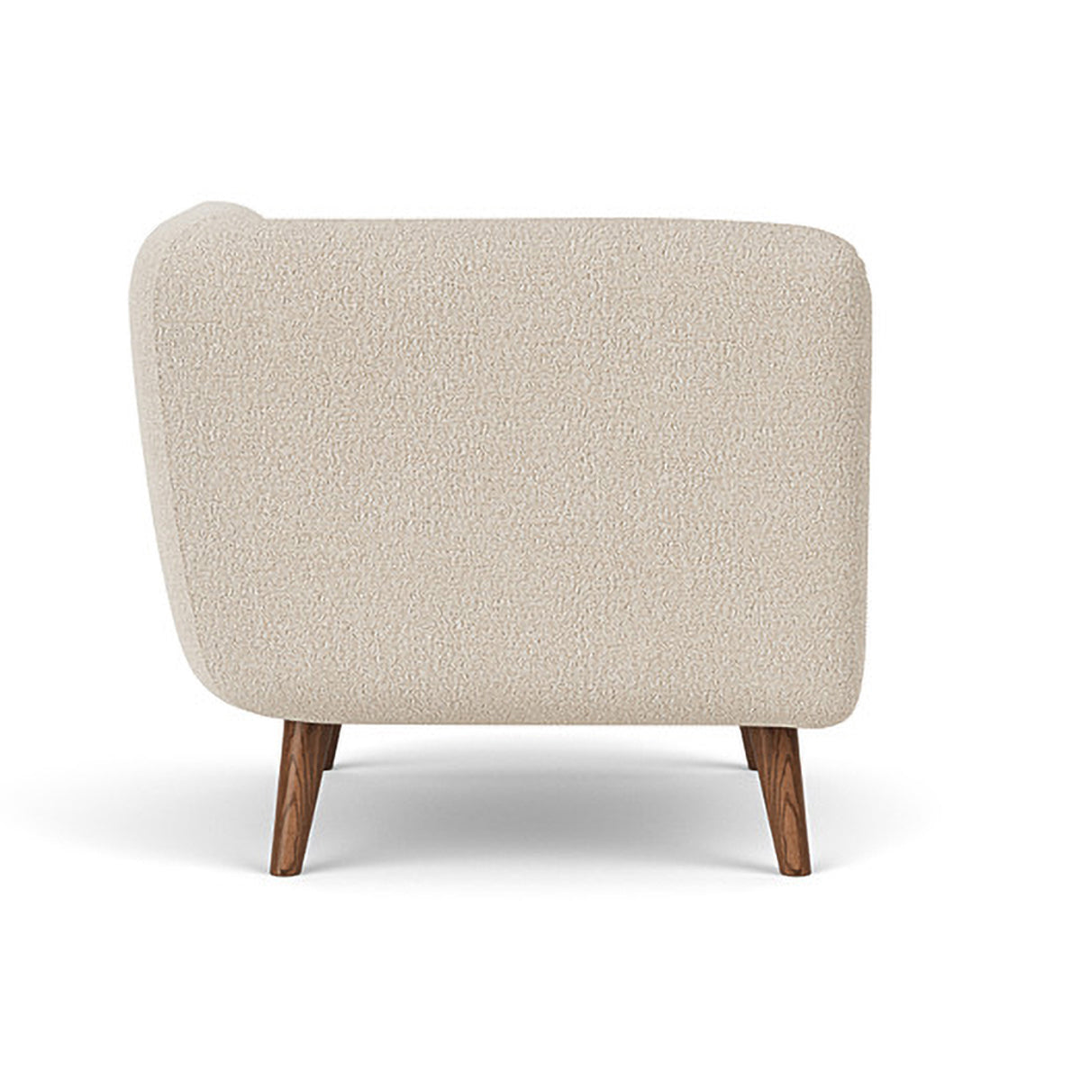 Alfred Boucle Right 1 Seater Modular Sofa - Modern Accent Chair for Living Room, Bedroom & Office - Compact Single Seater Couch with Removable Cushions
