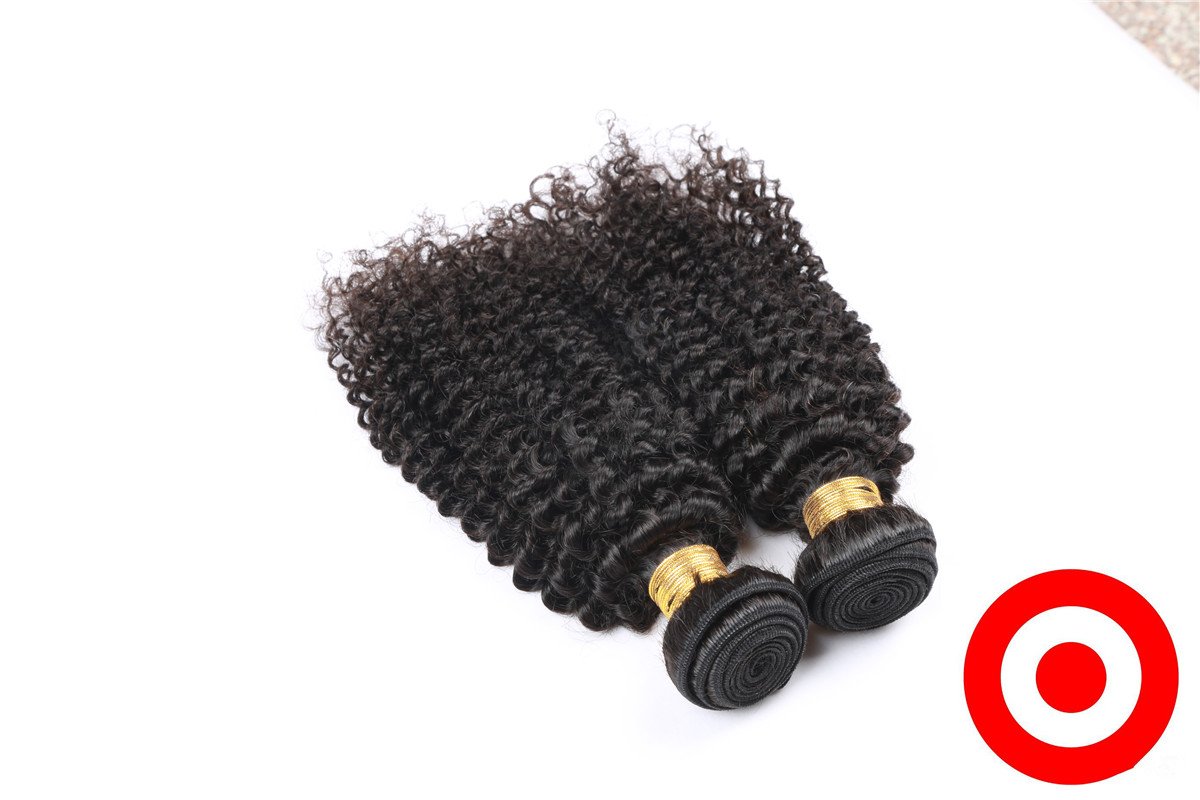 Cambodian Virgin Remy Human Hair Extensions - 3-Piece Kinky Curly Weave Bundles (10