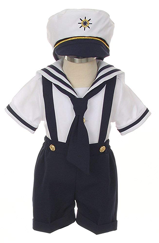 iGirlDress Baby Toddler Boys Nautical Sailor Outfit - 4 Piece Short Suit Set for Boys | Perfect for Summer, Beach, Photo Shoots & Special Occasions