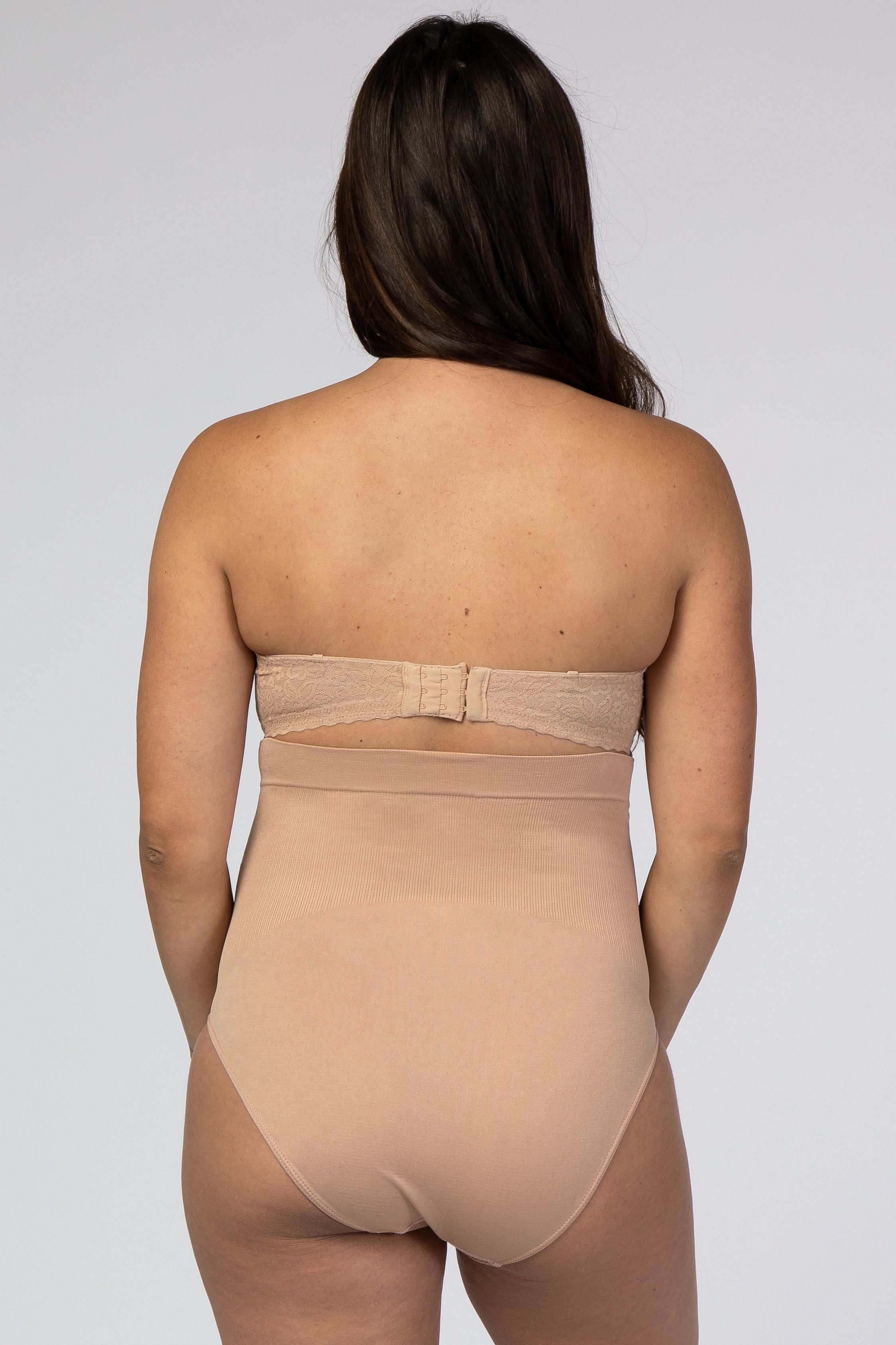 Beige Maternity Underwear with Bump Support - Comfortable Pregnancy Panties for Everyday Wear & Postpartum Recovery