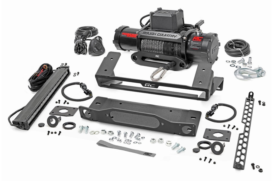 Ford Bronco Rough Country High Winch Mount with PRO9500S Winch & 20