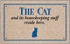 Funny Doormat for Cat Lovers - Cute Housekeeping Staff Design - Perfect for Entryway, Front Door, and Home Decor Gifts