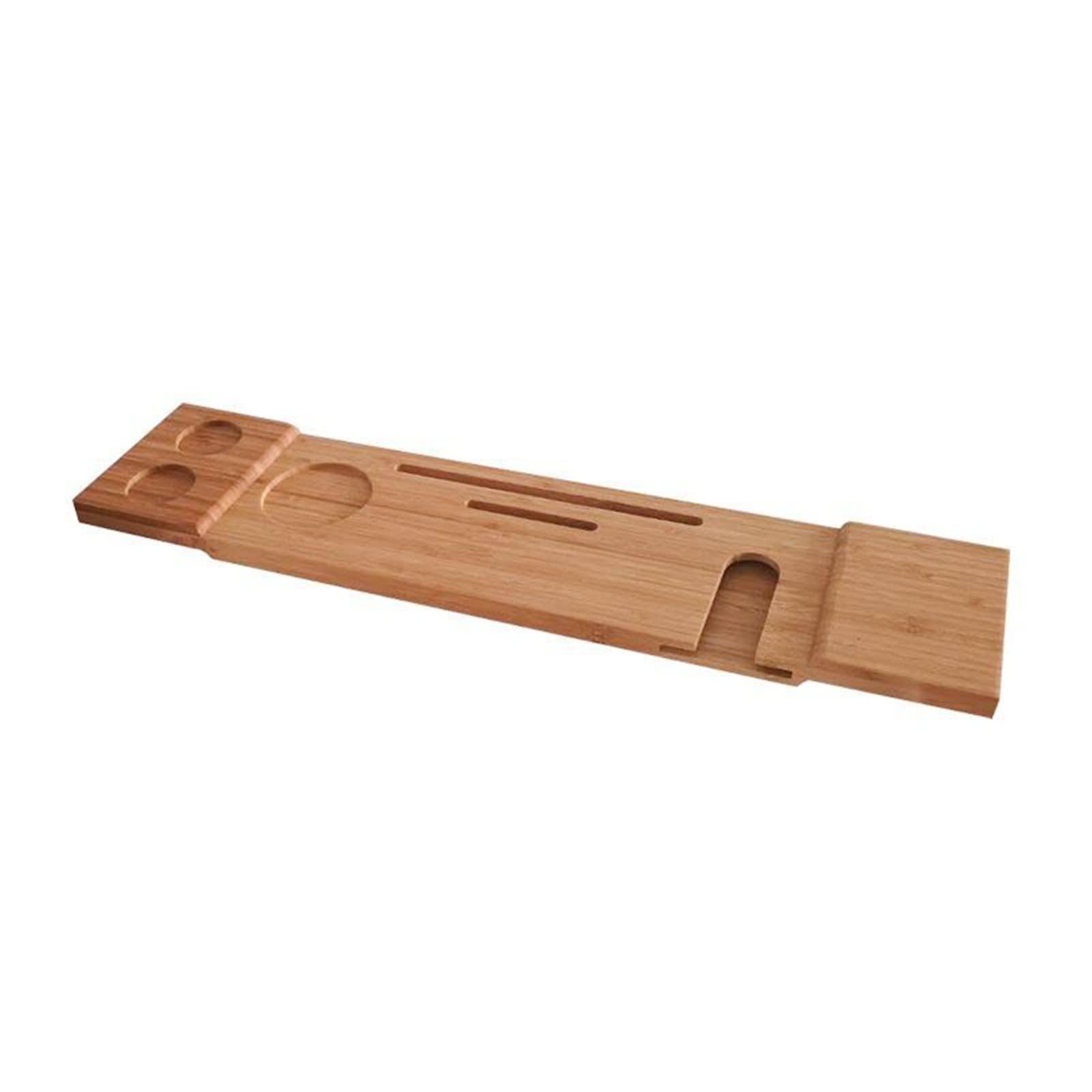 MengK Bathtub Caddy Tray - Wooden Bath Shelf for Relaxing Spa Time