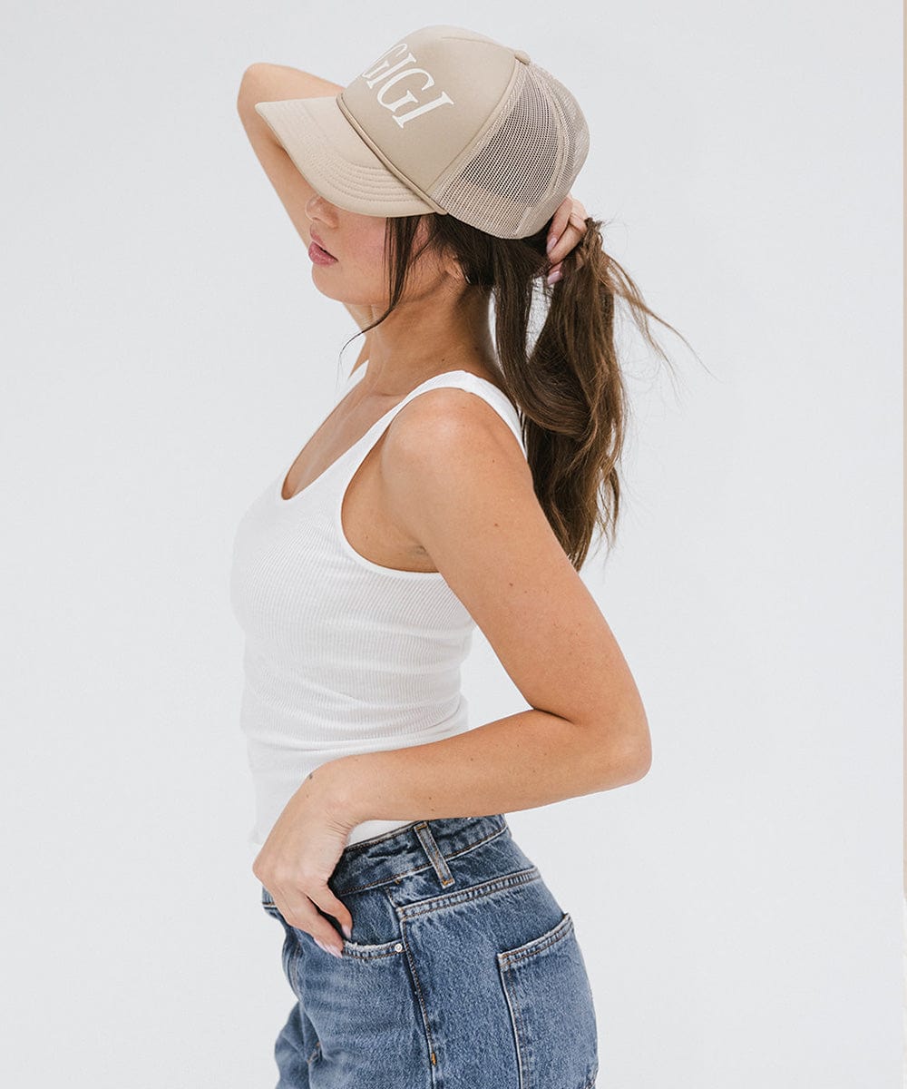 Gigi Foam Trucker Hat - Adjustable Snapback Cap for Men & Women - Stylish & Comfortable for Outdoor Activities, Sports, and Casual Wear