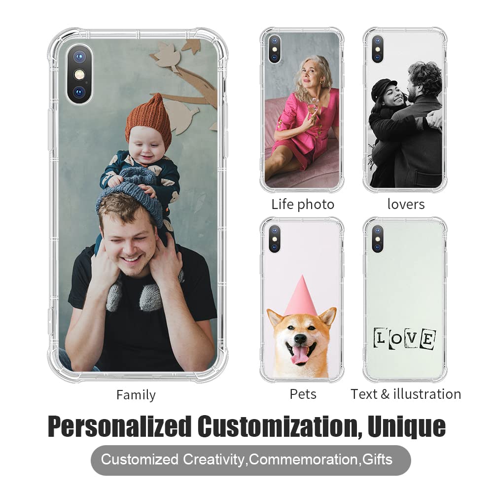 Custom iPhone XR Phone Case - Personalized Clear Soft TPU Shockproof Cover | Design Your Own Protective Case for Apple iPhone XR | Perfect for Everyday Use, Travel & Gift Giving