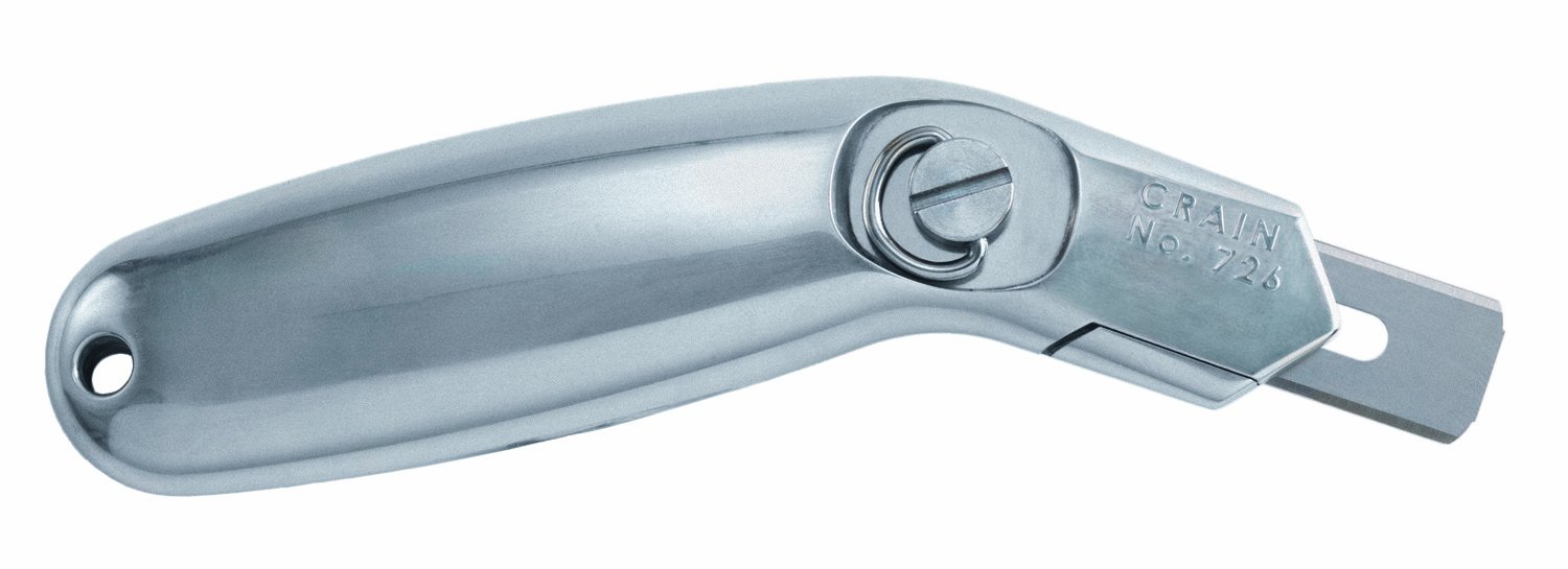Crain 726 Pivoting Carpet Knife - Heavy Duty Utility Knife for Carpet Installation, Flooring, DIY Projects - Sharp Replaceable Blades for Easy Cutting
