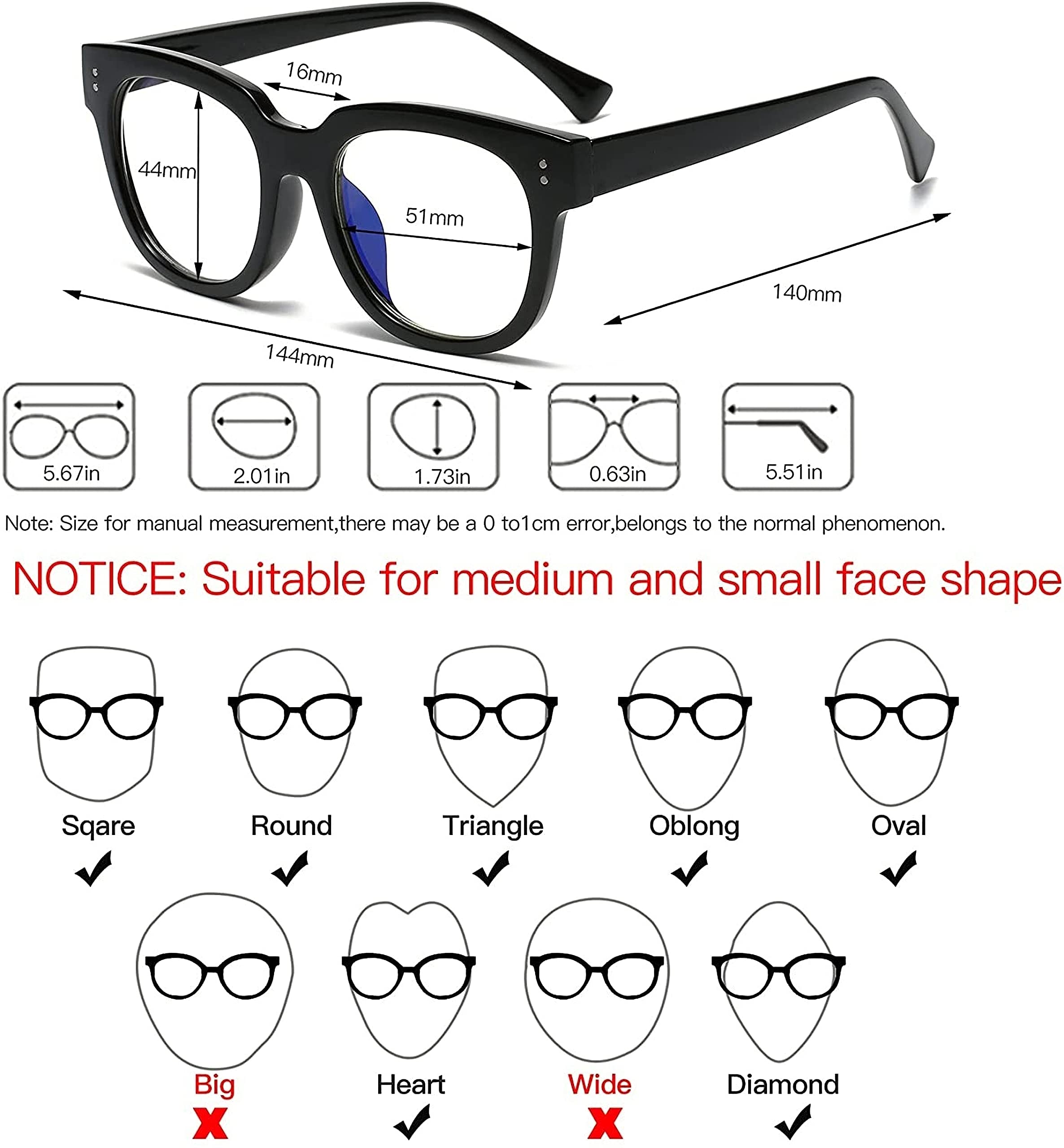 Blue Light Blocking Glasses for Men & Women - Stylish Reading & Magnifying Eyewear for Work & Screen Use