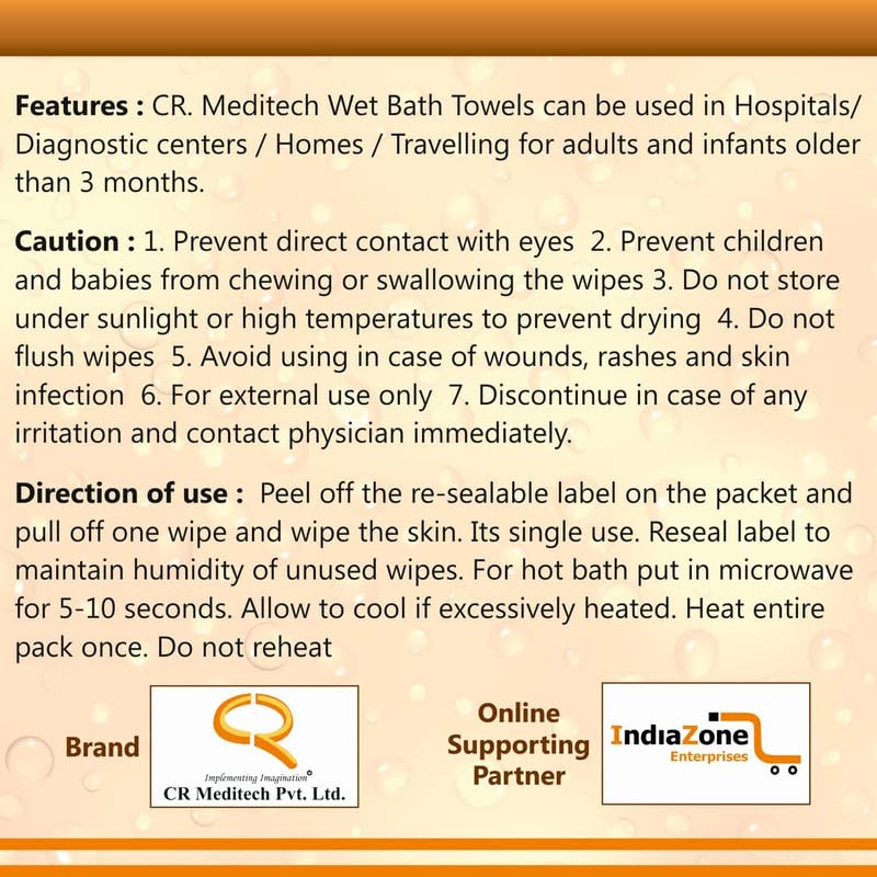 Premium Bed Bath Wipes for Adults & Patients - 50 Disposable Aloe Vera & Vitamin E Body Wipes | Alcohol-Free, Paraben-Free Cotton Wet Wipes for Gentle Cleansing | Ideal for Hospital Care, Elderly Hygiene, Travel & Post-Surgery Use