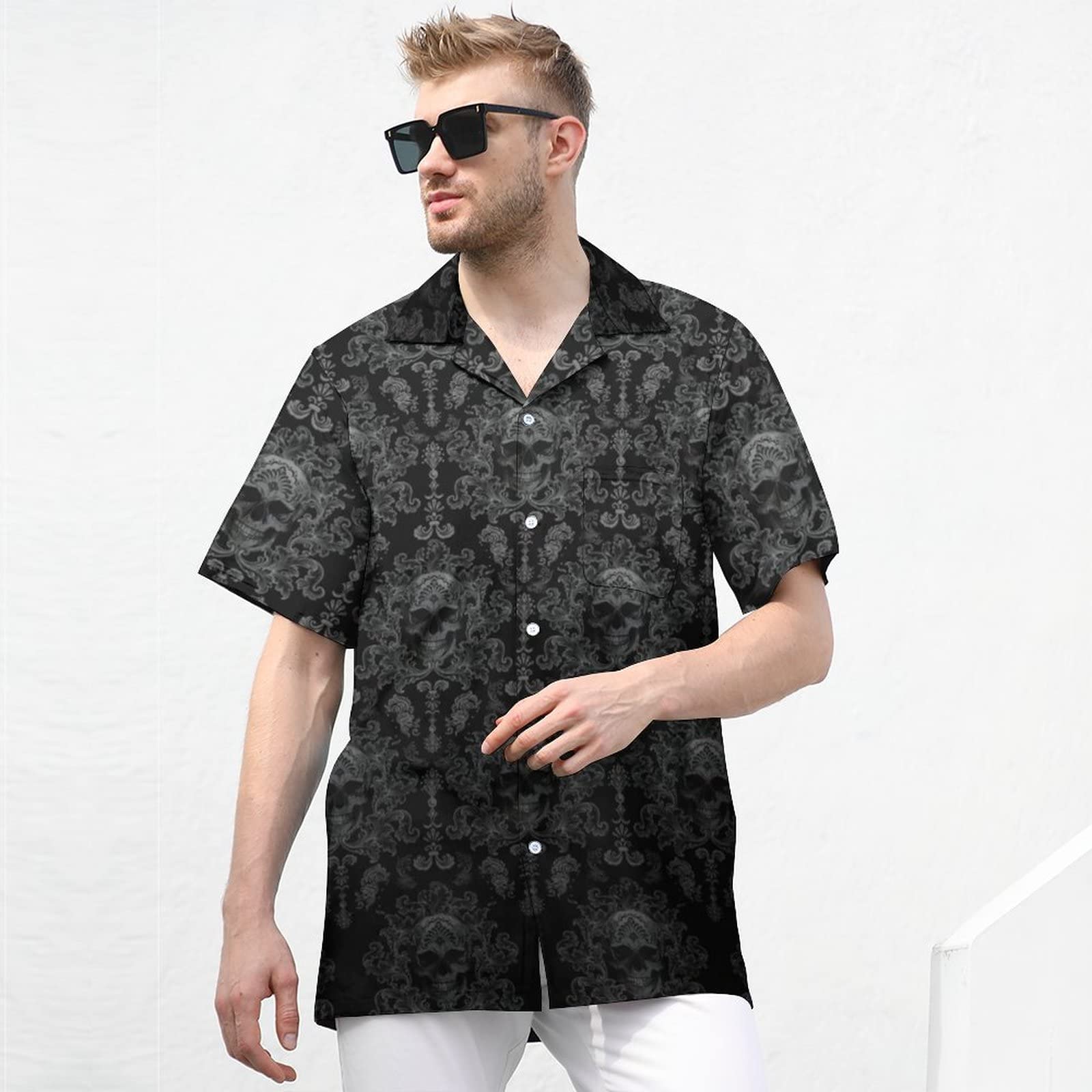 Men's Short Sleeve Button Down Hawaiian Shirts - Tropical Printed Casual Party Shirt for Summer Vacation, Beach Outings & Luau Events