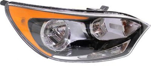 CPP Right Passenger Side Headlight Head Lamp Replacement for 2012-2015 Kia Rio - Perfect for Night Driving & Auto Repair
