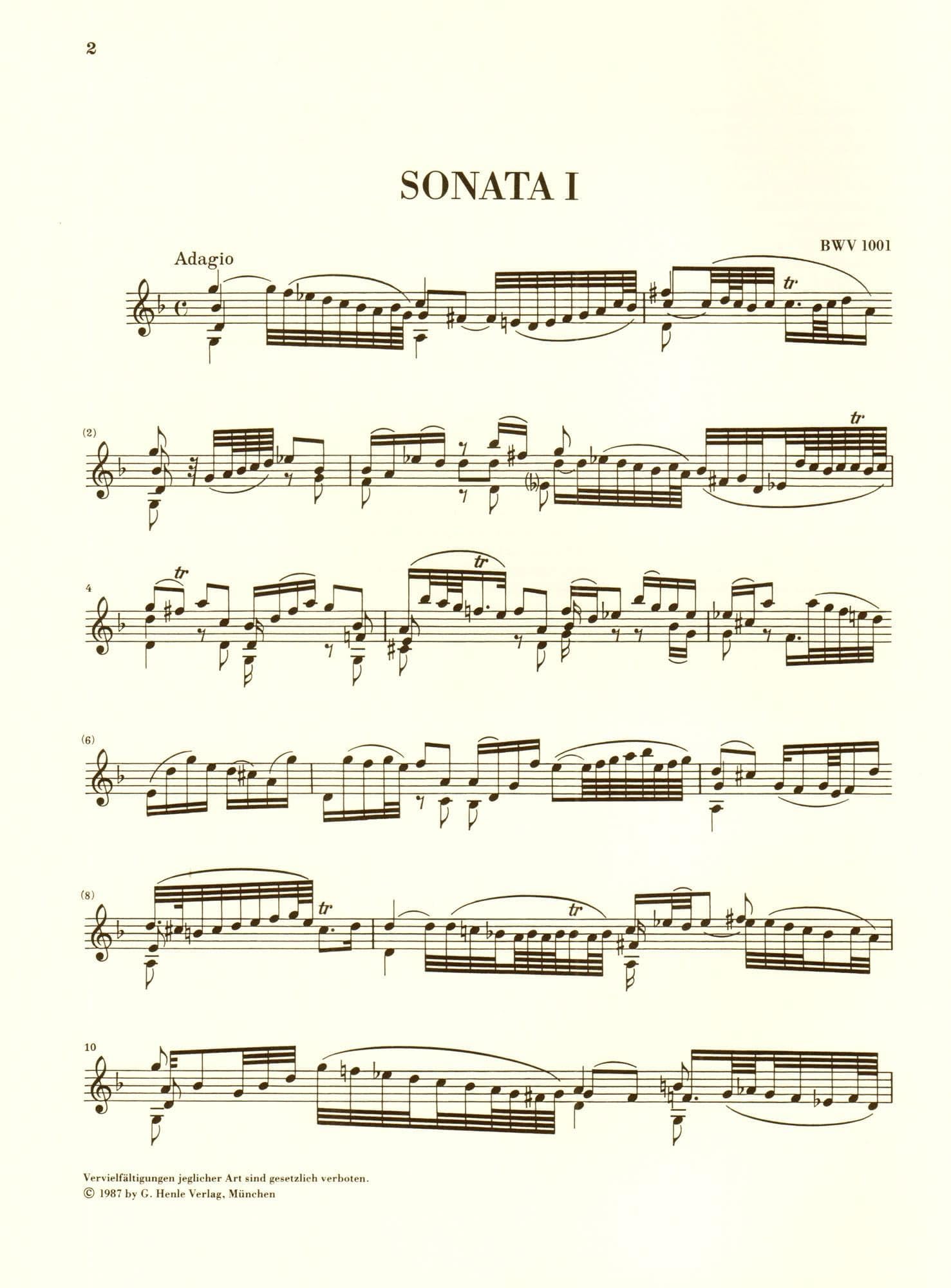 Bach Sonatas and Partitas BWV 1001-1006 for Solo Violin - English, French & German Multilingual Edition - Perfect for Violin Practice, Performances & Music Study