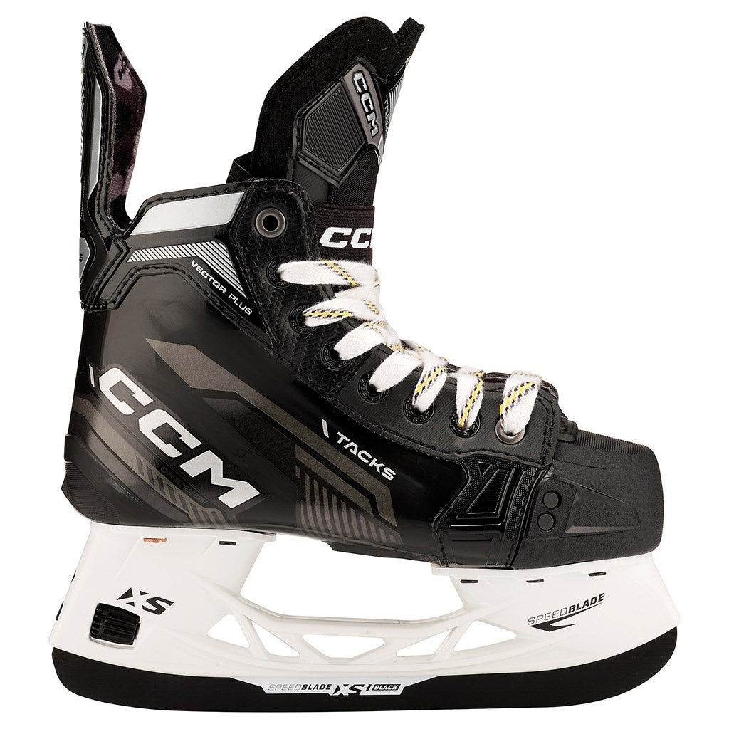 CCM Tacks Vector Plus 2022 Junior Ice Hockey Skates - Youth Hockey Skates for Boys & Girls - Perfect for Ice Rink Practice & Competitive Games