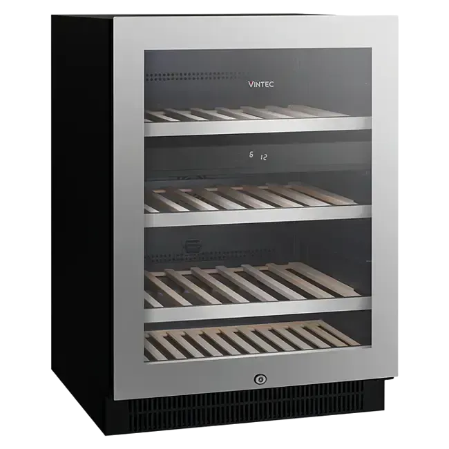 Vintec 50 Bottle Dual Zone Wine Cooler Refrigerator - Perfect for Home Bars, Restaurants, and Wine Collectors