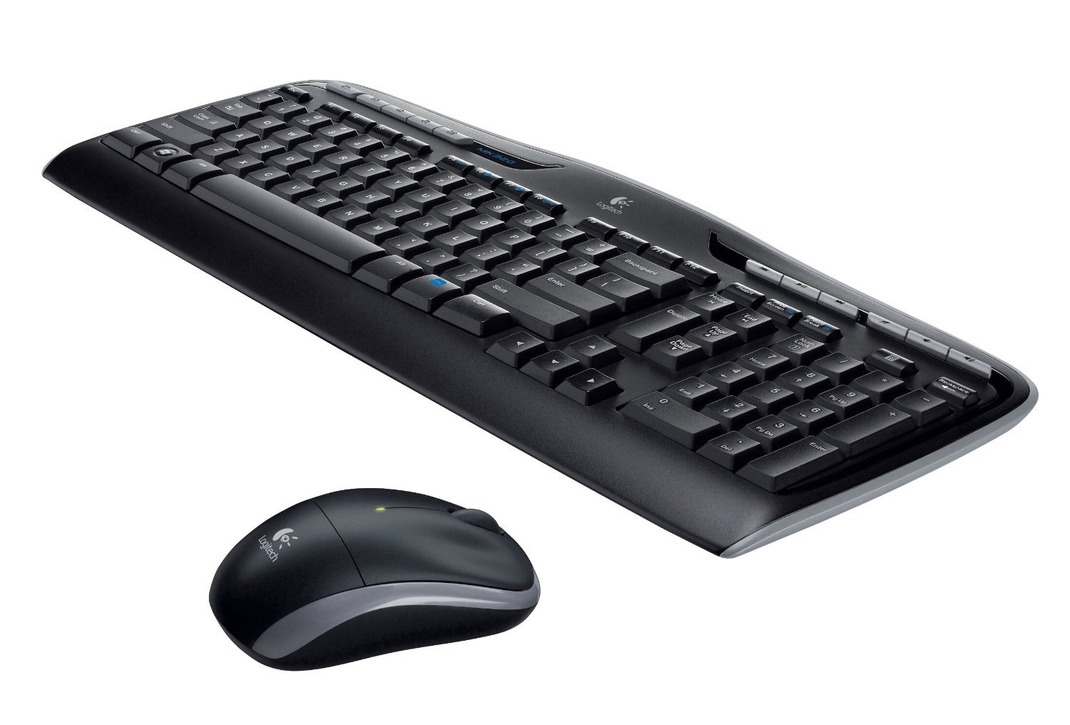 Logitech MK345 Wireless Keyboard and Mouse Combo - 2.4GHz Unifying Receiver, 3-Year Battery Life, Multimedia Hotkeys for PC/Laptop - Perfect for Home Office, Gaming & Productivity