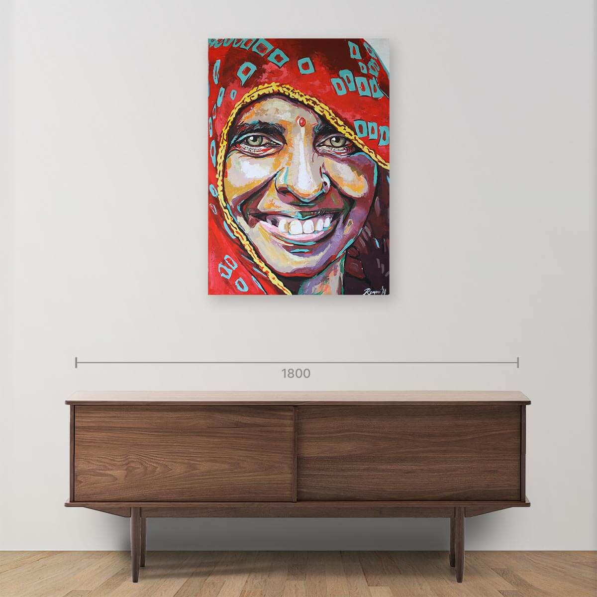 Hindu Smile Acrylic Canvas Wall Art - Vibrant Spiritual Decor for Home, Office & Meditation Spaces