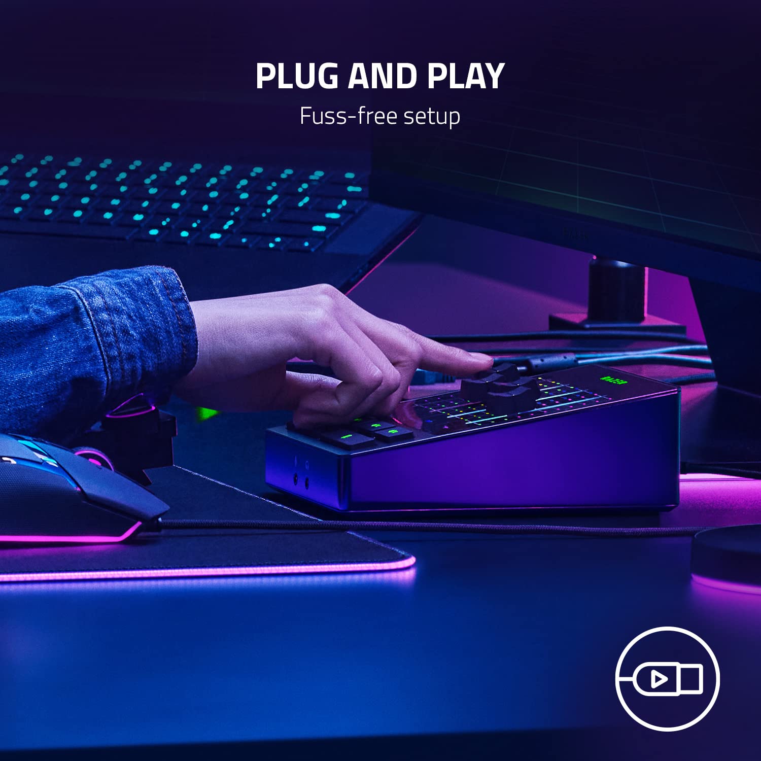 Razer Audio Mixer for Streaming & Broadcasting - 4-Channel USB Mixer with XLR Preamp, Built-in Voice Effects & Audio Processing - Plug & Play Studio Equipment for Podcasting, Gaming & Live Streaming (Renewed) - Chroma RGB Lighting