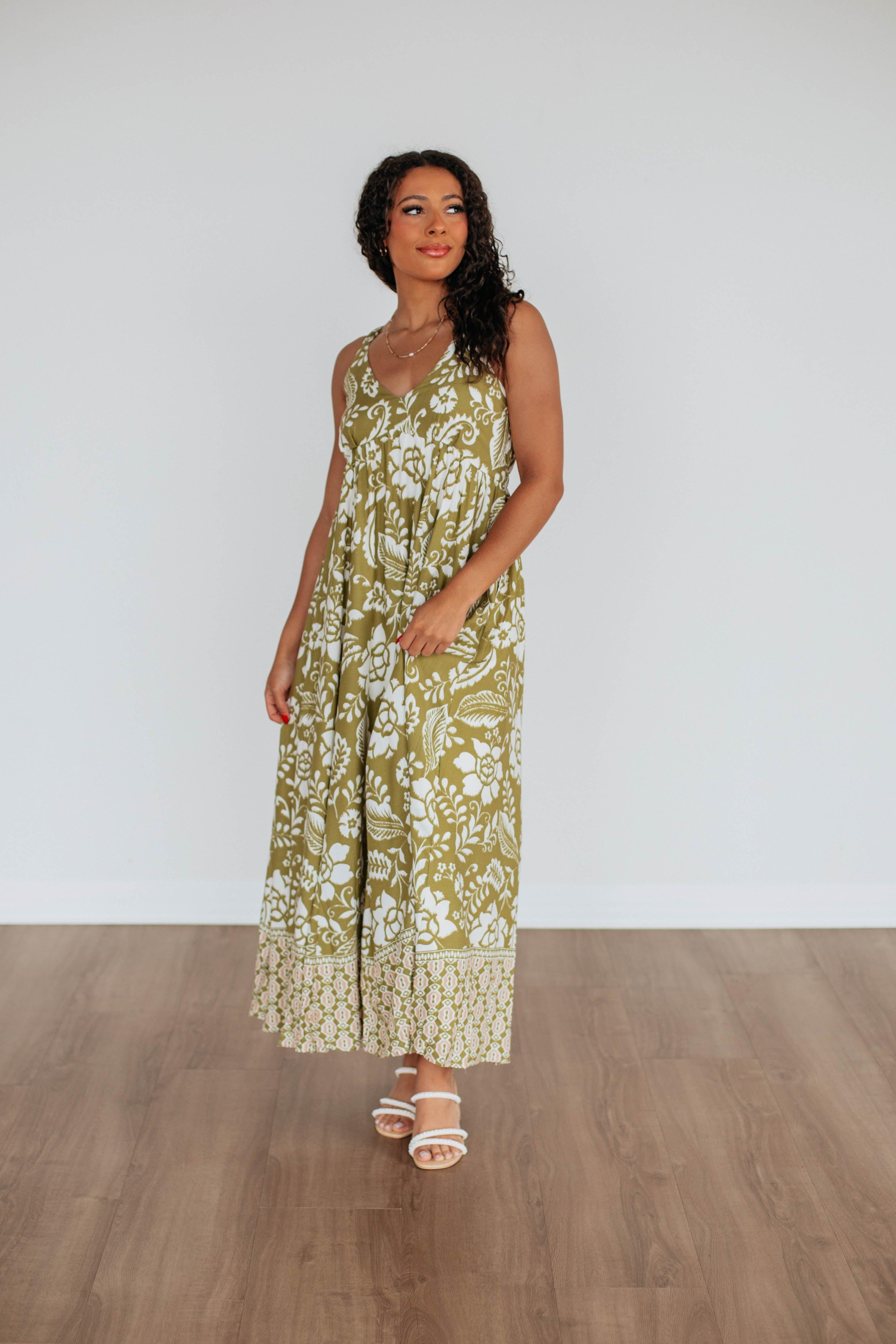 Aaralyn Maxi Dress for Women - Flowy Long Summer Dress with Pockets, Boho Chic Style - Perfect for Beach, Vacation, and Casual Outings