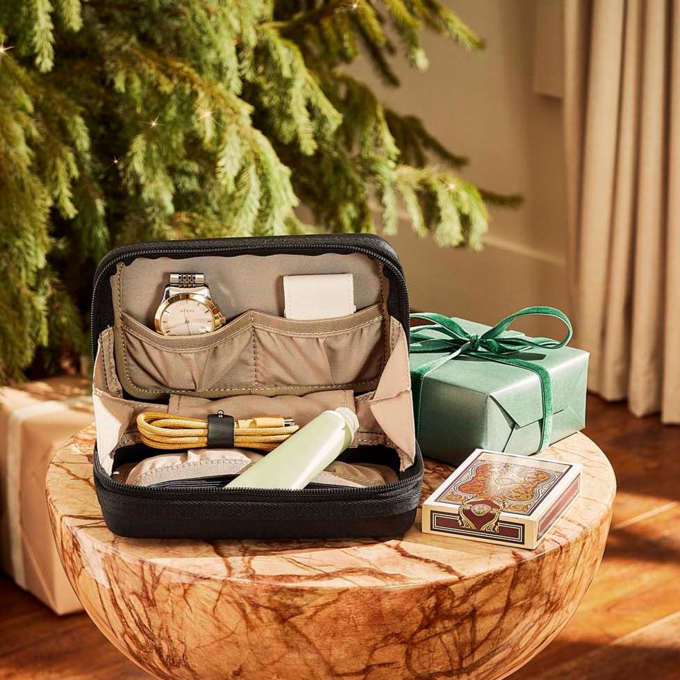 Briggs & Riley Premium Small Amenities Kit for Travel - Compact Toiletry Bag with Essential Travel Accessories | Perfect for Carry-On, Business Trips & Weekend Getaways