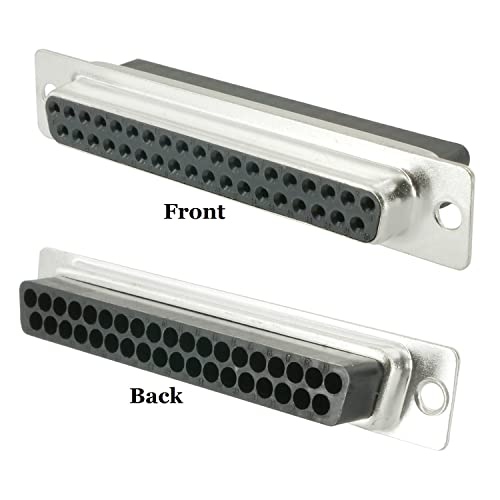 Premium DB37 Female Crimp Kit - No Ear, Full Profile, Deluxe Metal Hood Connector Set for Automotive & Industrial Wiring (Compare at $21.26) - Perfect for Vehicle Repairs, Machinery Maintenance & DIY Electronics Projects