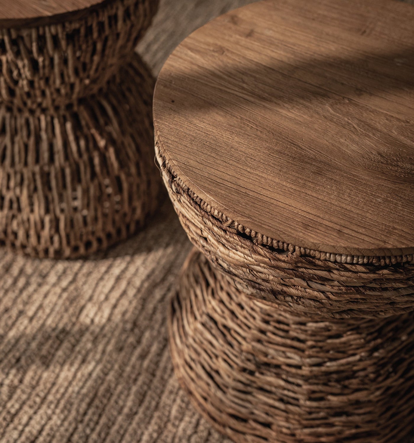 Bayan Rebana Side Table - Modern Wooden End Table with Storage Shelf - Perfect for Living Room, Bedroom, or Office Decor