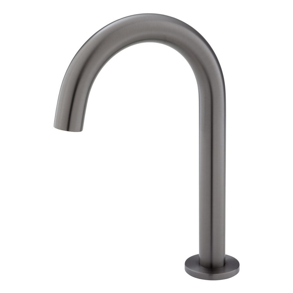 Fienza Kaya Wall Mounted Bathroom Faucet - Gunmetal Grey Basin Sink Faucet with Fixed Spout for Modern Bathroom & Vanity (Model 228111GM) - Perfect for Home, Hotel, and Commercial Use