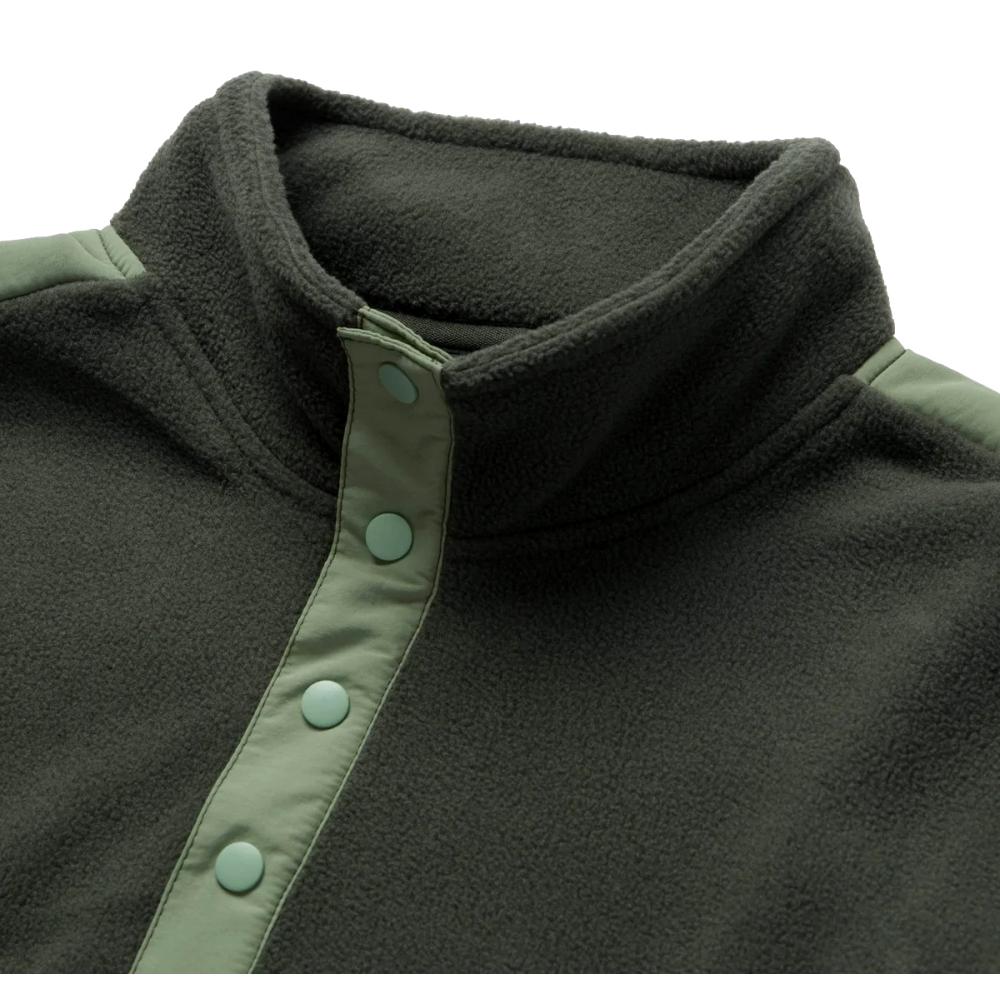 HUF Cascade Polar Fleece Thyme - Cozy Winter Jacket for Men & Women - Perfect for Outdoor Activities, Hiking, and Casual Wear