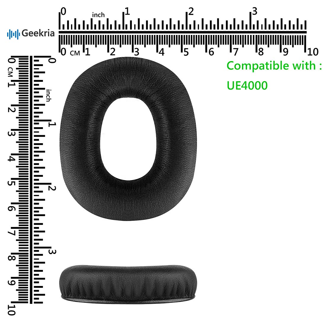 Geekria QuickFit Replacement Ear Pads for Logitech UE4000 Headphones - Premium Memory Foam Ear Cushions, Noise Isolating Earpads, Comfortable Headset Ear Cups Cover Repair Parts (Black) - Perfect for Gaming, Music & Office Use