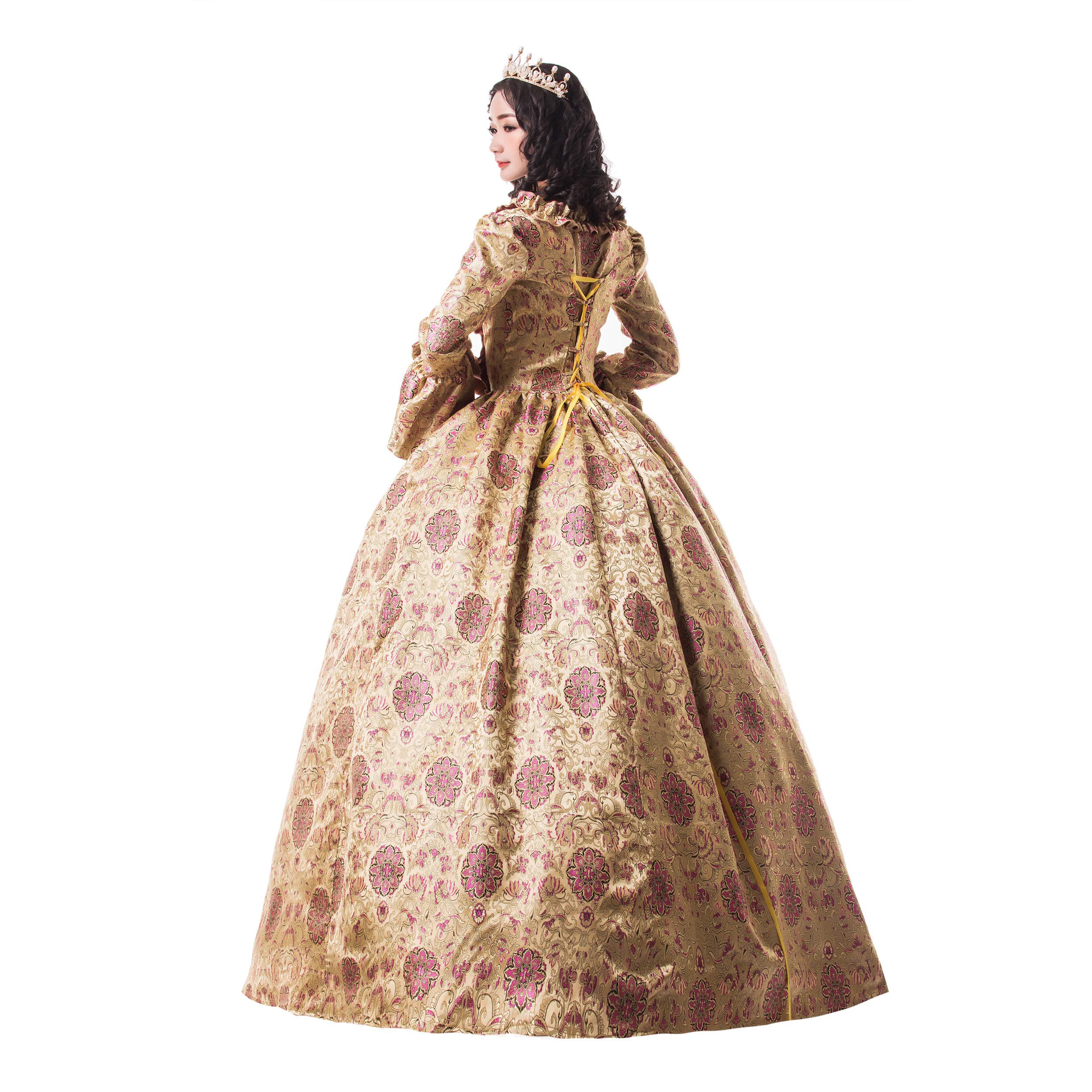 Victorian Renaissance Queen Dress for Women - Elegant Long Party Costume & Rococo Masquerade Ball Gown | Perfect for Halloween, Cosplay, Themed Parties & Historical Reenactments