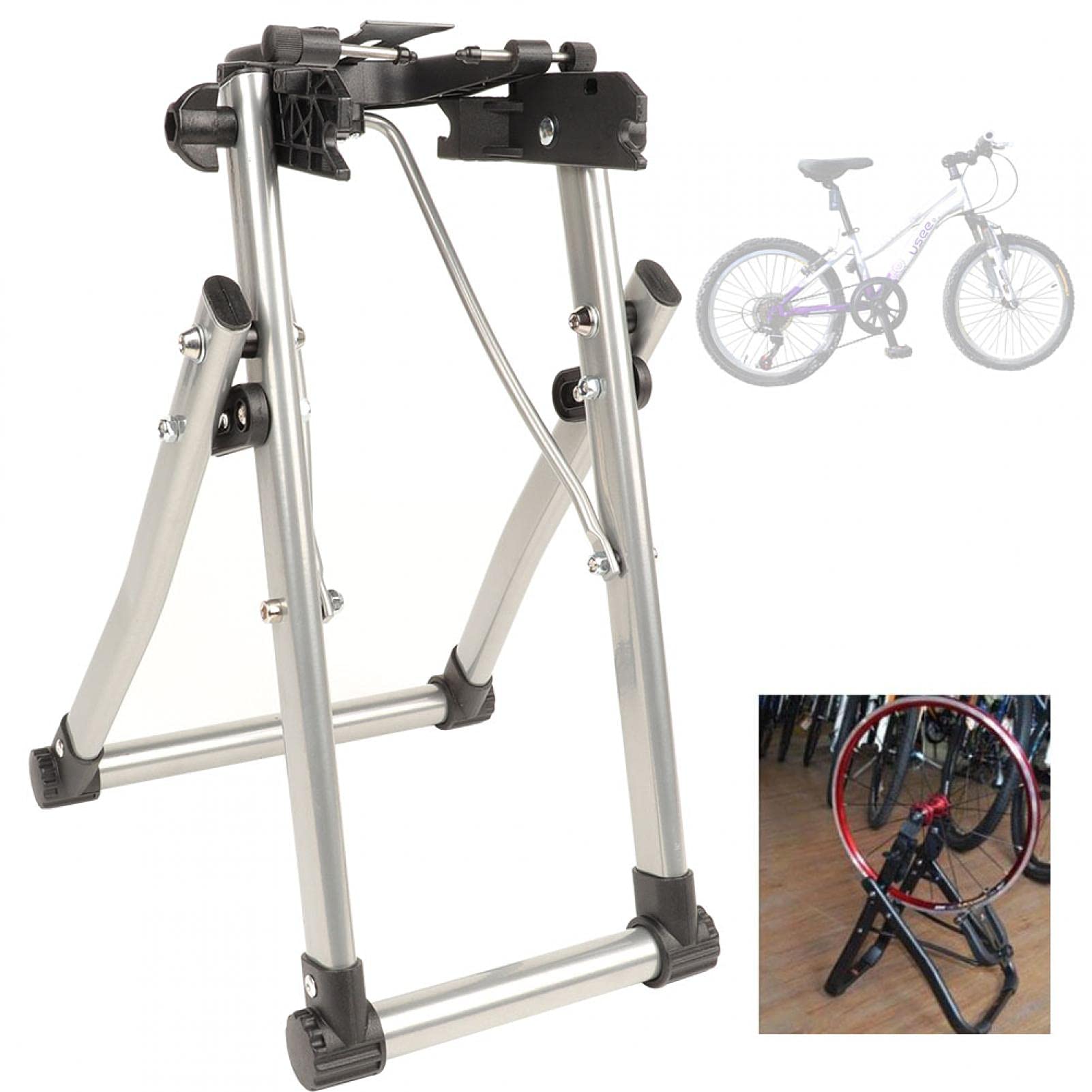 Professional Foldable Wheel Truing Stand - Heavy Duty Bicycle Wheel Alignment Tool for Road & Mountain Bikes | Perfect for Home Bike Repair & Outdoor Cycling Maintenance