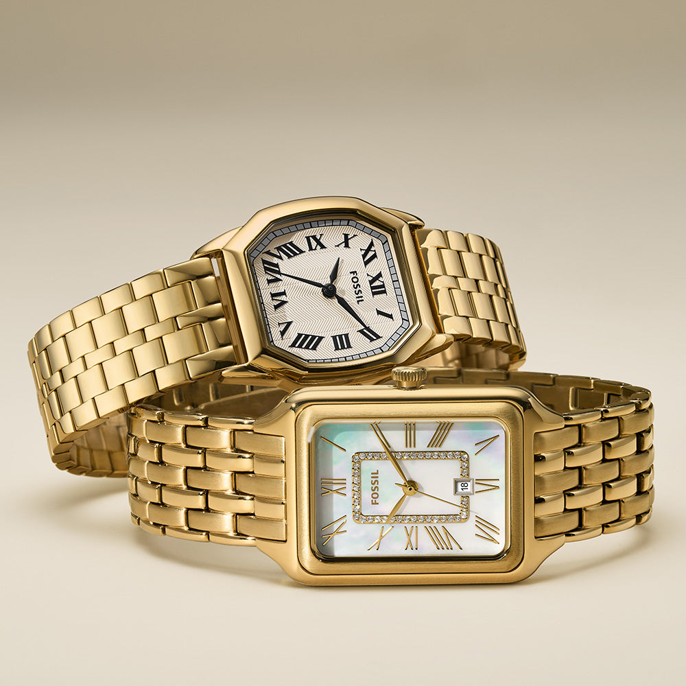 Fossil ES5361 Harlow Women's Stainless Steel Watch - Elegant Silver-Tone Bracelet, White Dial, Water Resistant - Perfect for Office, Casual Wear & Special Occasions