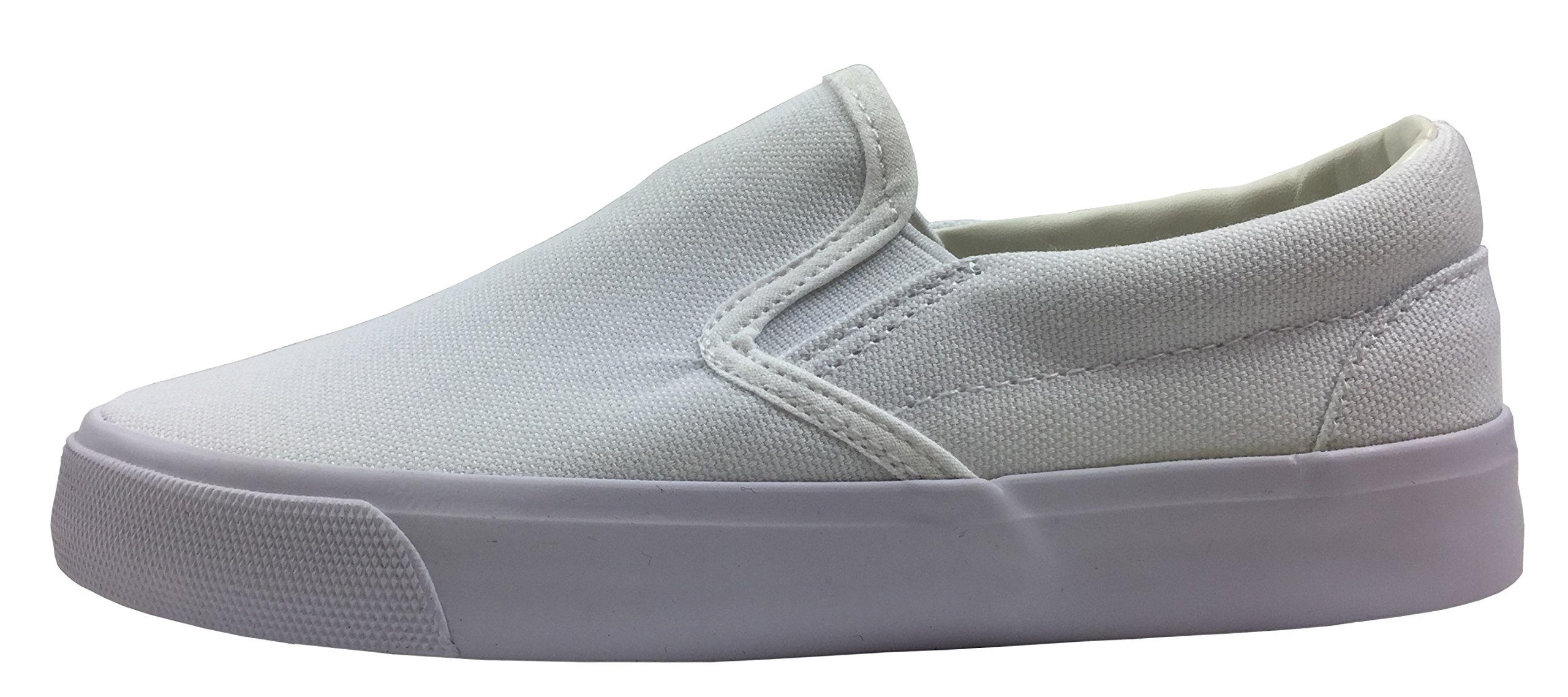 Kids Classic Slip-On Canvas Sneakers - Comfortable Casual Shoes for Boys & Girls - Perfect for School, Playground & Everyday Wear