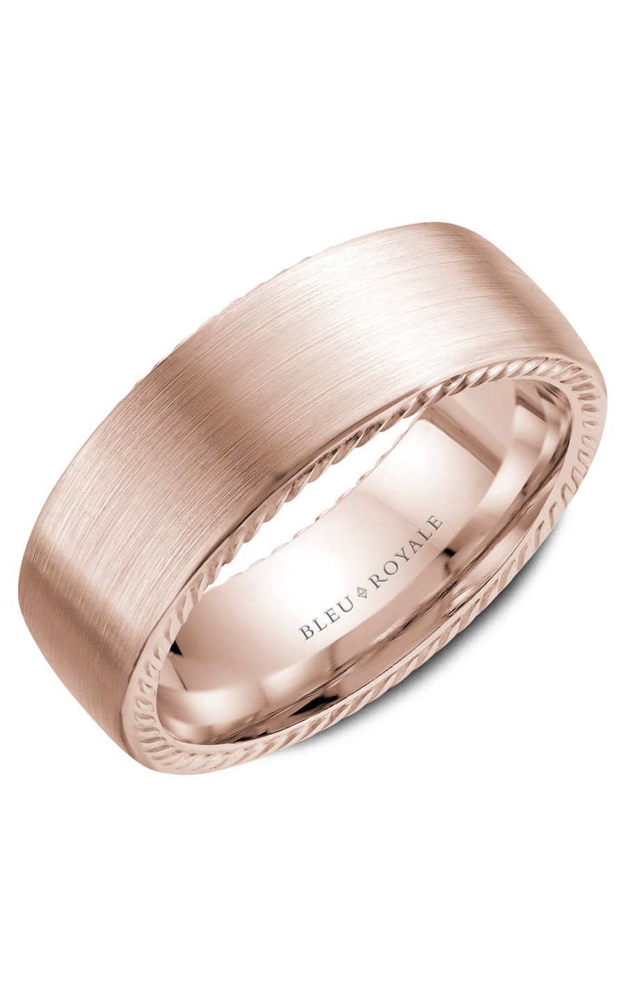 Bleu Royale Men's Wedding Band RYL 065R8 - 14K Gold Plated Tungsten Ring for Grooms, Engagements & Anniversaries | Durable, Scratch-Resistant & Comfort Fit