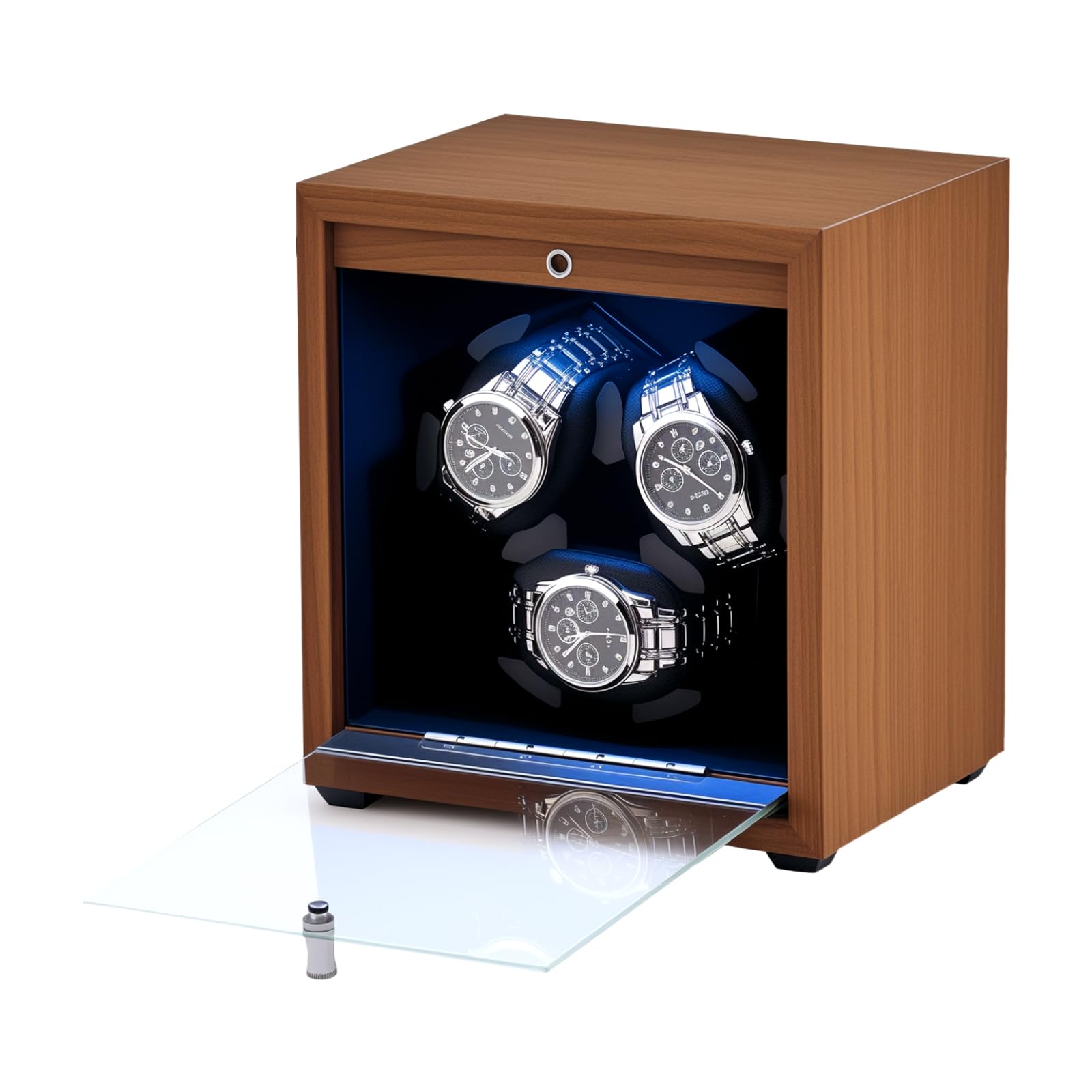Premium Automatic Watch Winder with LED Display & Memory Foam - Ultra Quiet 4 Rotation Modes for Men & Women - Perfect for Watch Collection Storage, Travel, and Nightstand Display