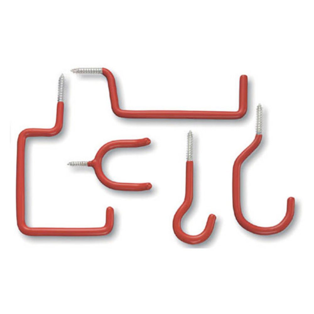 Stanley Hardware Multi-Purpose Storage Hooks - Heavy Duty Wall Mount Hooks for Garage, Kitchen, Bathroom & Closet Organization (Pack of 6) - Perfect for Hanging Tools, Towels, Coats & More