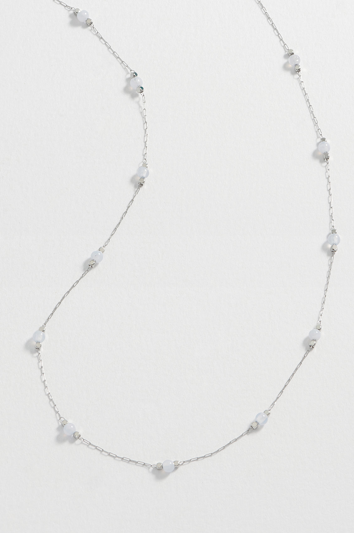 Healing Blue Lace Agate Gemstone Bead Necklace for Women - Natural Stress Relief & Chakra Balancing Jewelry - Perfect for Meditation, Yoga & Spiritual Healing