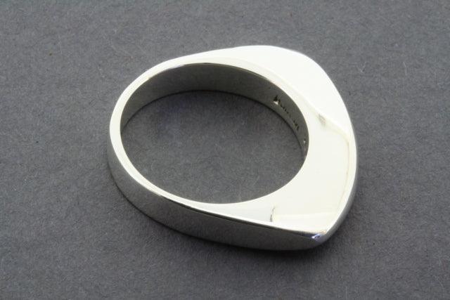 Sterling Silver Narrow Wedge Ring for Women - Minimalist Stackable Band for Everyday Wear & Special Occasions