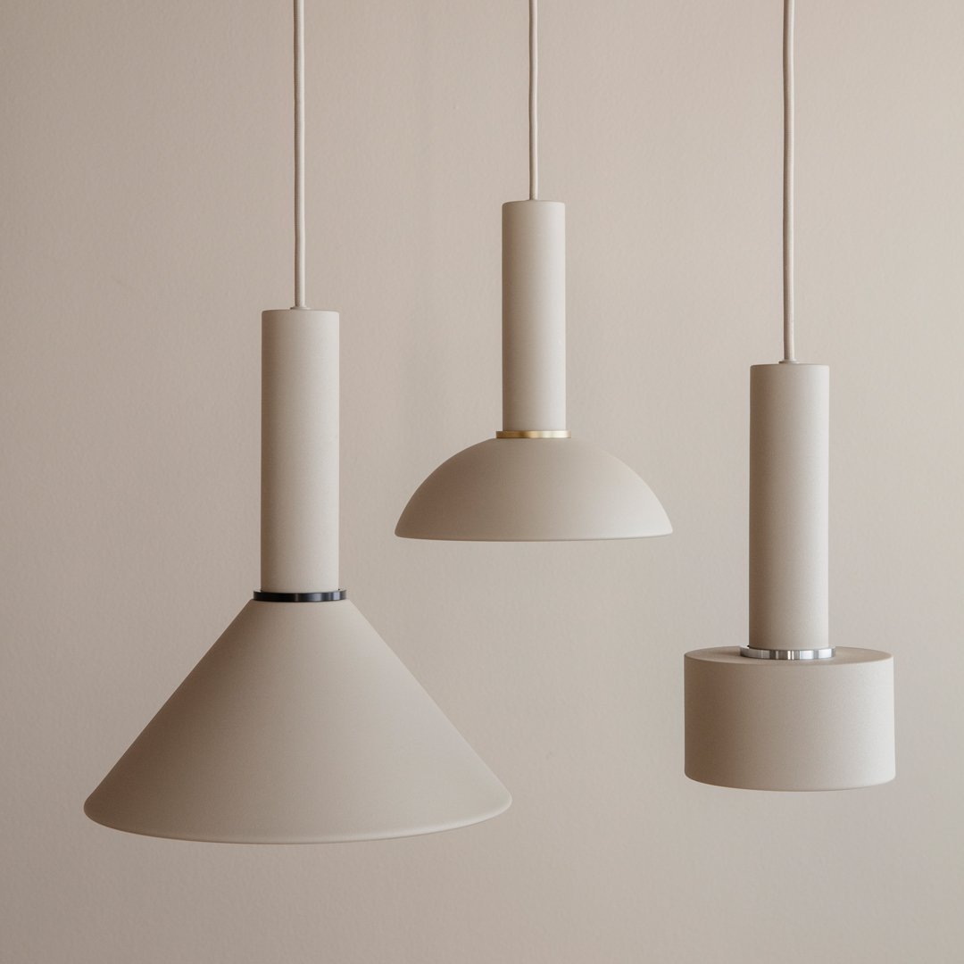 Ferm Living Cone Shade Collection - Modern Pendant Lighting for Dining Room, Bedroom & Living Room Decor