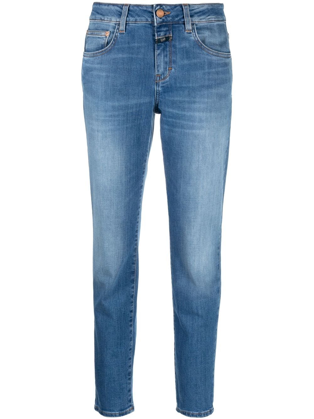 Women's High Waist Closed Jeans - Light Denim Skinny Fit for Casual Wear & Everyday Outfits