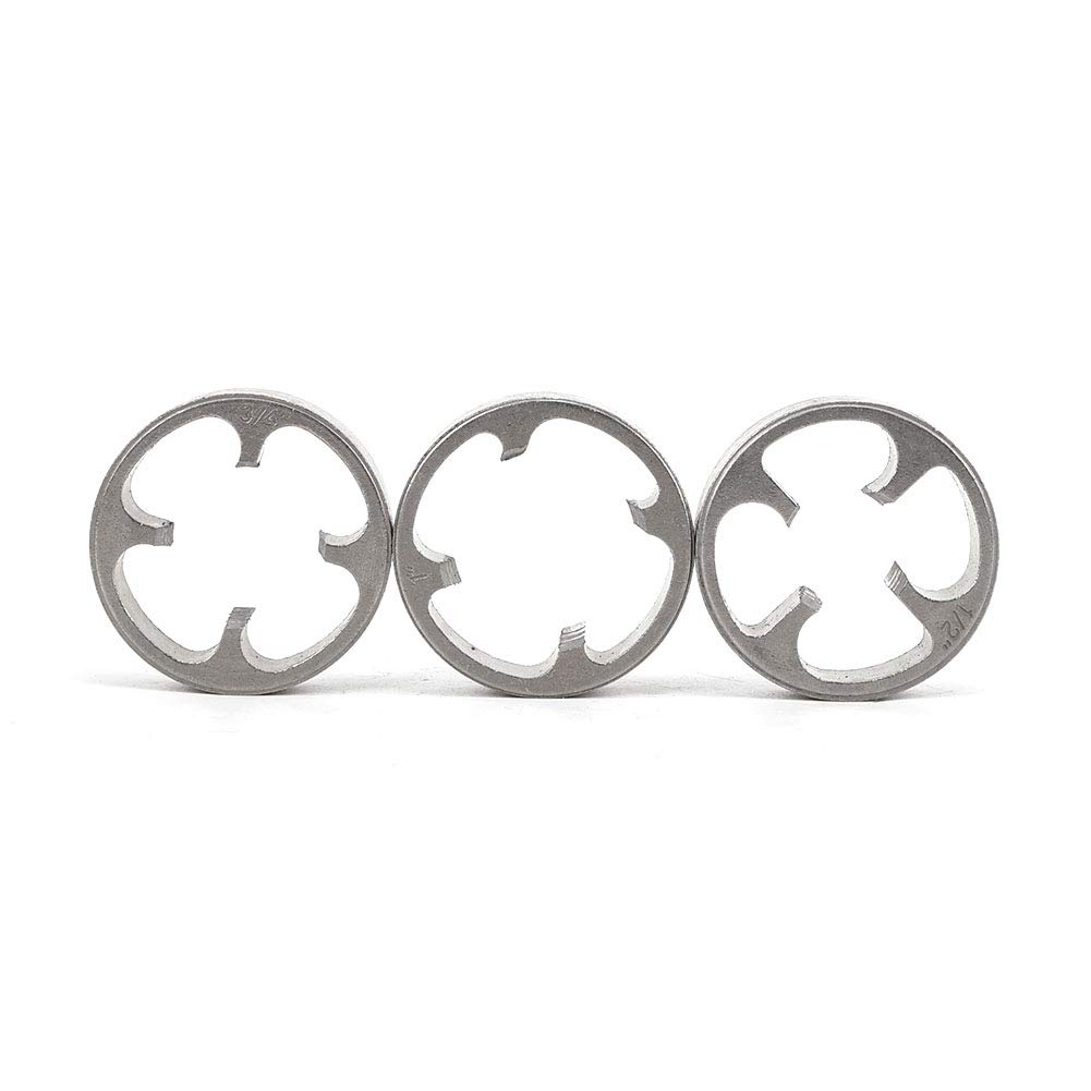 PVC Threading Tool Kit - 3-Piece Thread Mold Set with Plastic Pipe Die for Manual Plumbing & Pipe Fitting | DIY Home Repair, Water Pipe Installation, HVAC Maintenance