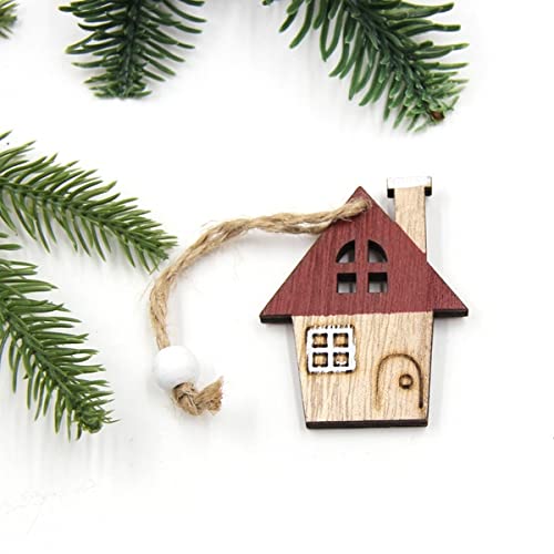 2-Pack Wooden Christmas Ornaments - Deer, Tree & Car Designs - Handcrafted Wooden Pendants for Holiday Tree Decor, Home & Gift Use - Perfect for Christmas Trees, Wreaths, Mantel Decor & Festive Home Decorating