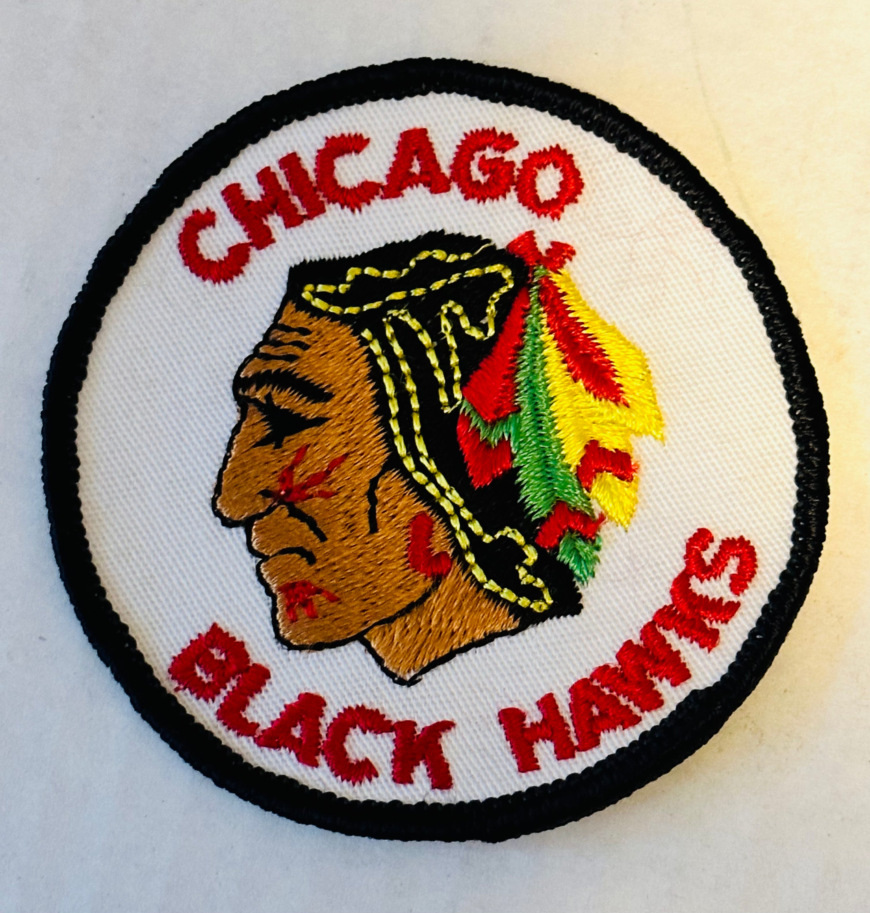 Vintage Chicago Blackhawks 3x3 Embroidered Patch 1970s - Perfect for Jackets, Hats, Bags & DIY Crafts