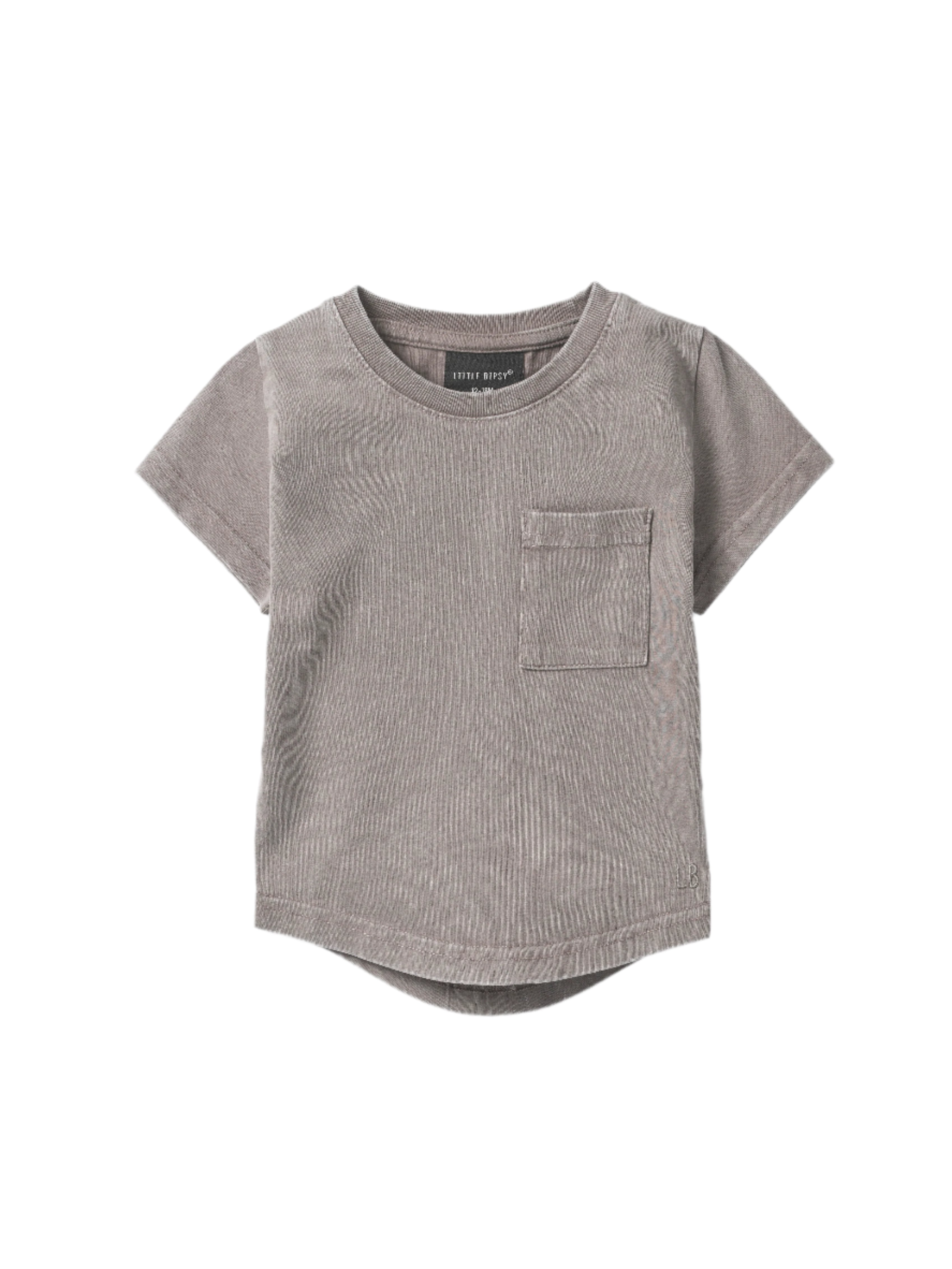 Acid Wash Pocket T-Shirt for Men - Soft Vintage Grey Cotton Tee - Casual Streetwear & Everyday Outfit Essential