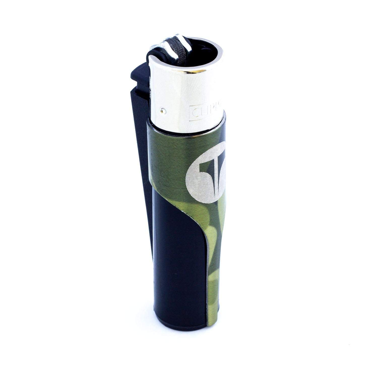 Kasher’s 360 Camo Multi-Tool Lighter Case with Lighter - Lightweight & Durable Multi-Tool Accessory for Camping, Hiking & Outdoor Survival - Pipe Cleaner, Cutter & Fire Starter (Green Camo) - Perfect for Backpacking, Fishing & Emergency Kits