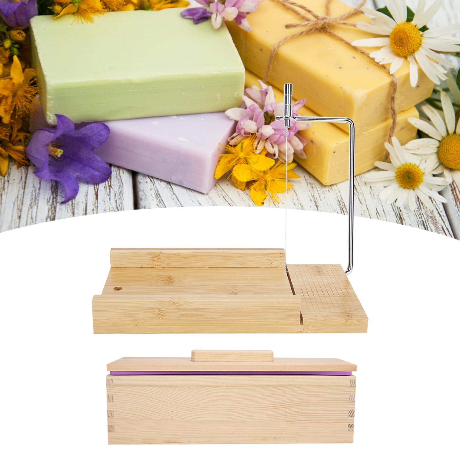 OUKENS 900ml Non-Stick Baking Soap Mold Set - Handmade Soap Cake & Bread Making Mold with Wire - Perfect for DIY Soap Making, Candle Crafting & Home Baking