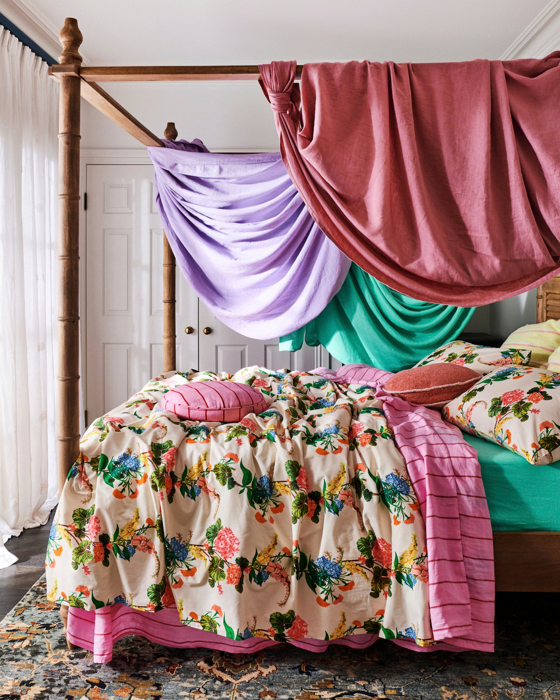Bouquet Beauty Organic Cotton Quilt Cover Set - Breathable Soft Bedding for All Seasons | Perfect for Master Bedroom, Guest Room & Dorm Decor (US)