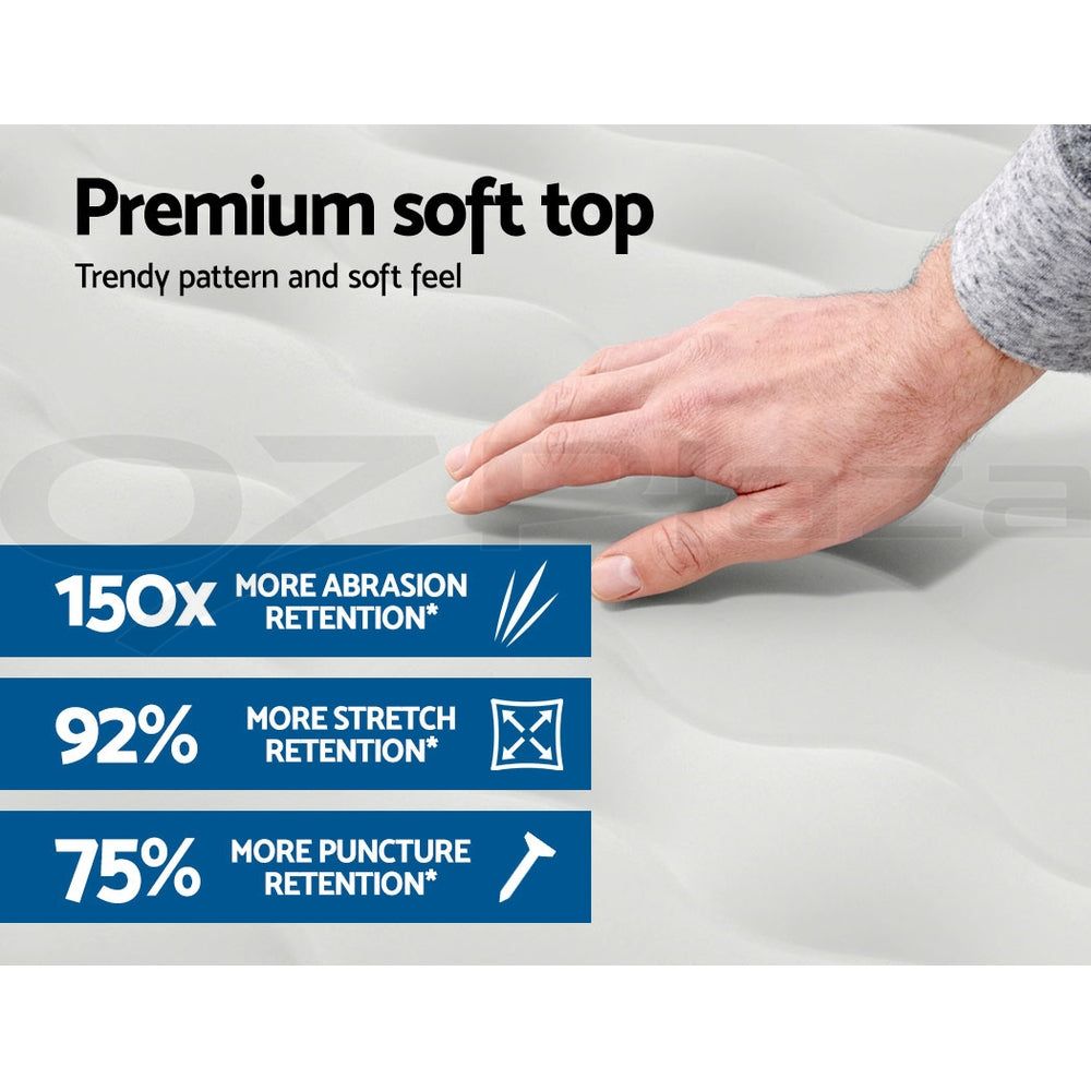 Bestway Queen Size Air Mattress with Built-in Pump - Inflatable Camping Bed for Indoor & Outdoor Use - Perfect for Guests, Travel, and Backyard Camping