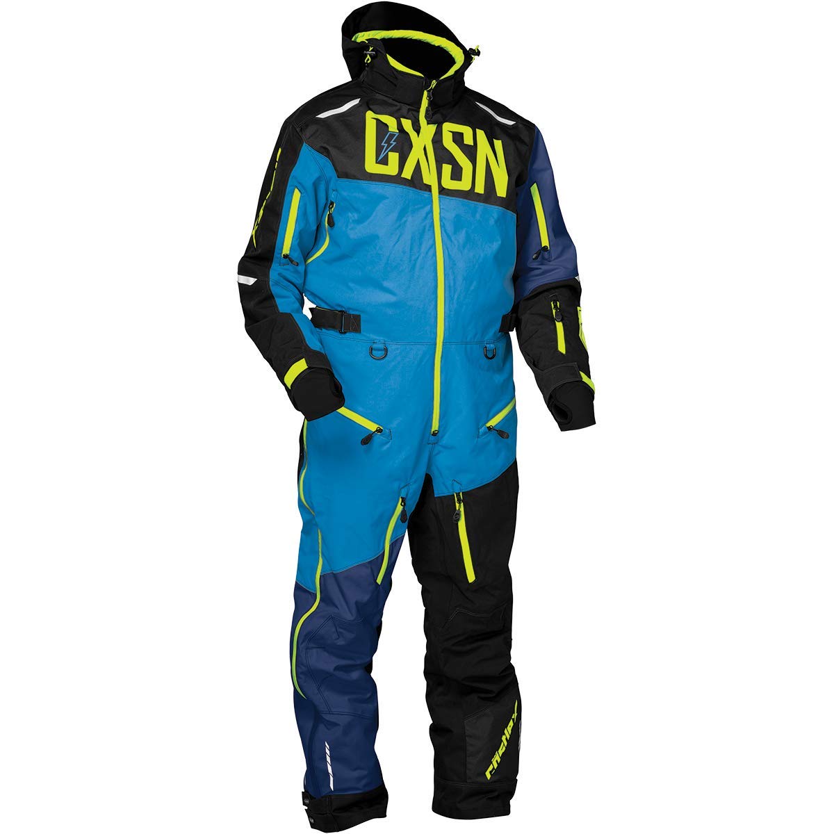 Castle X Men's Freedom G3 Monosuit - Waterproof Motorcycle Racing Suit (Process Blue/Navy/High-Visibility, Size X-Large) - Ideal for Track Days, Road Trips & Winter Riding Protection