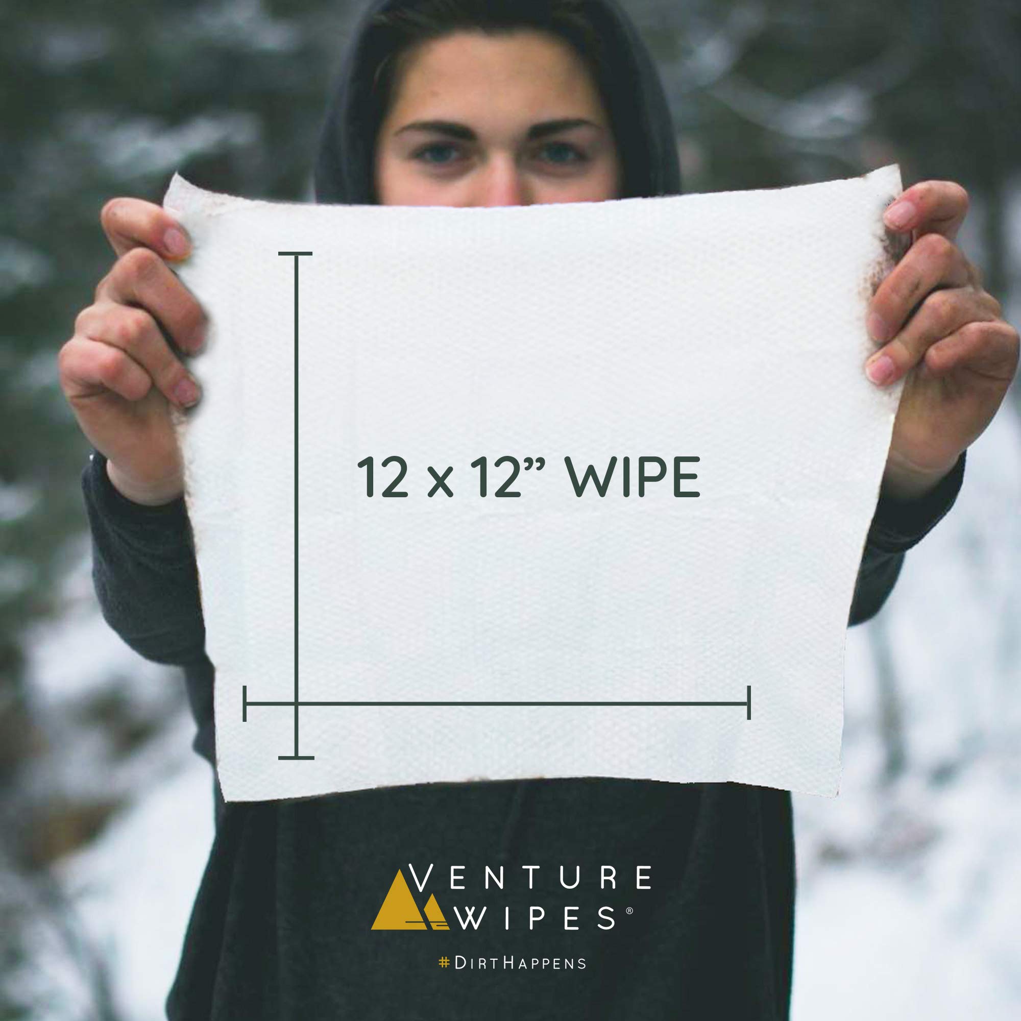 Venture Wipes Tea Tree Oil Body Wipes for Adults - Biodegradable Cleansing Wipes with Aloe & Vitamin E - Individually Wrapped Camping & Travel Essentials - 25 Count Pack - Perfect for Hiking, Gym, Outdoor Adventures & On-the-Go Hygiene